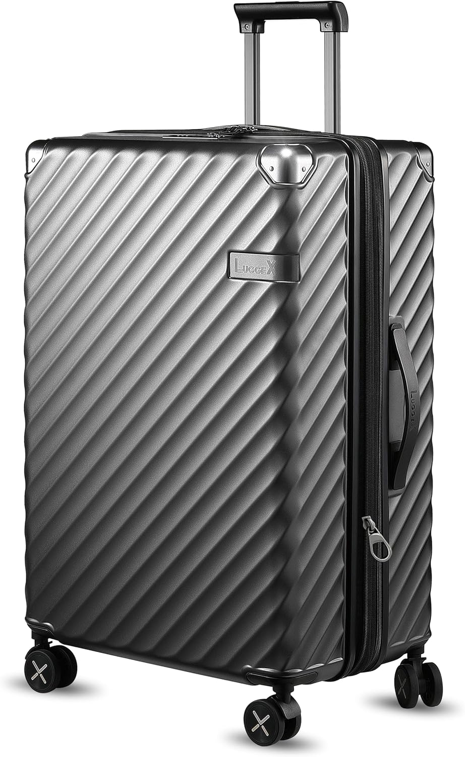 Stylish Checked Luggage with Aluminum-Enhanced 100% Polycarbonate - Durable Hard-Shell, Lightweight for Travel. Boasts Fashionable Design and Premium Quality.