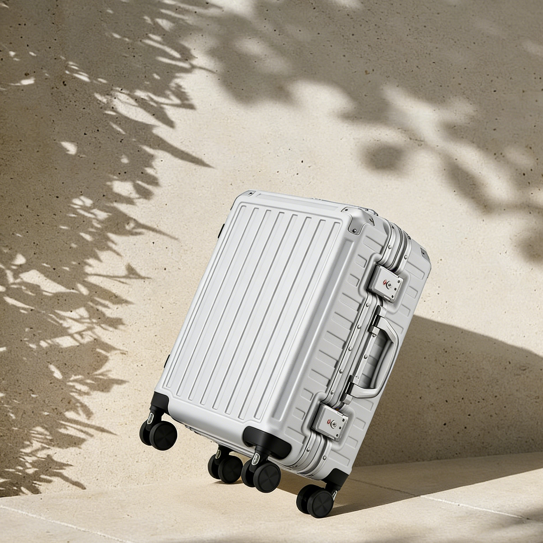 ZX Carry-On | 20'' Zipperless Aluminum Frame, TSA Lock Silver Gray Zipperless 1_bda4c5ae-3d28-406d-a319-a39e31e4c4b4