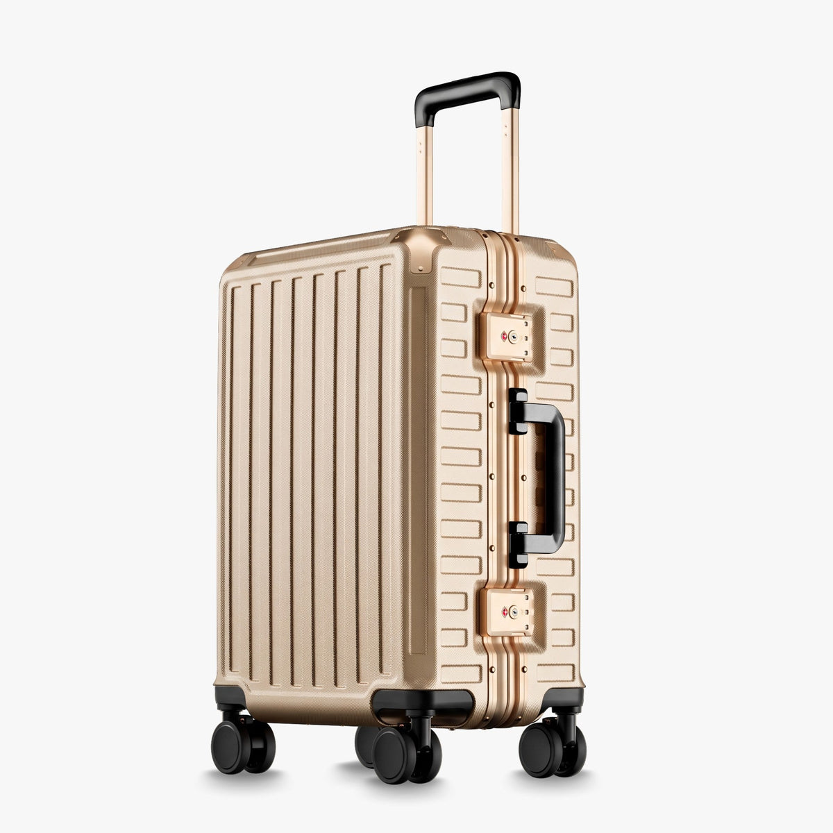 ZX Carry-On 20" | Zipperless Aluminum Frame Luggage with TSA Lock Champagne Gold Zipperless 20in-BK-N_1x_36946ede-b942-4db3-9220-600a84553ac3