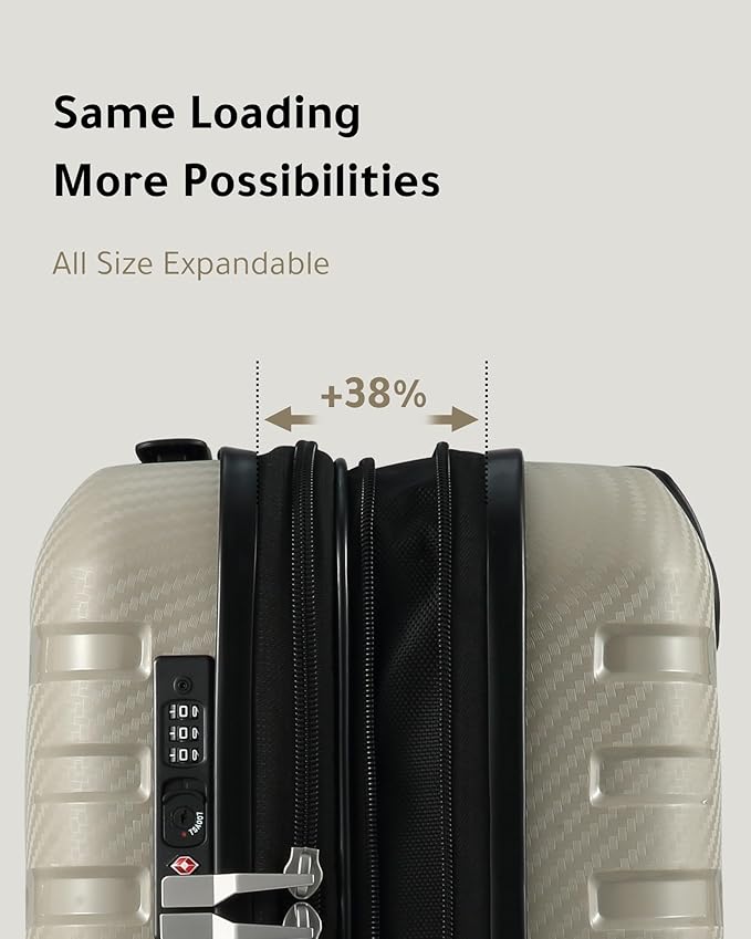 LUGGEX Lightweight Carry On | Expandable, Effortless Elegance, High Bounce (20 Inch)