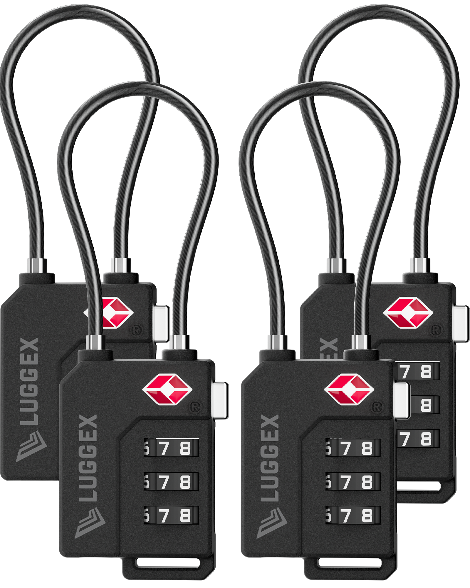 LUGGEX TSA Approved Luggage Locks Durable Travel Accessories