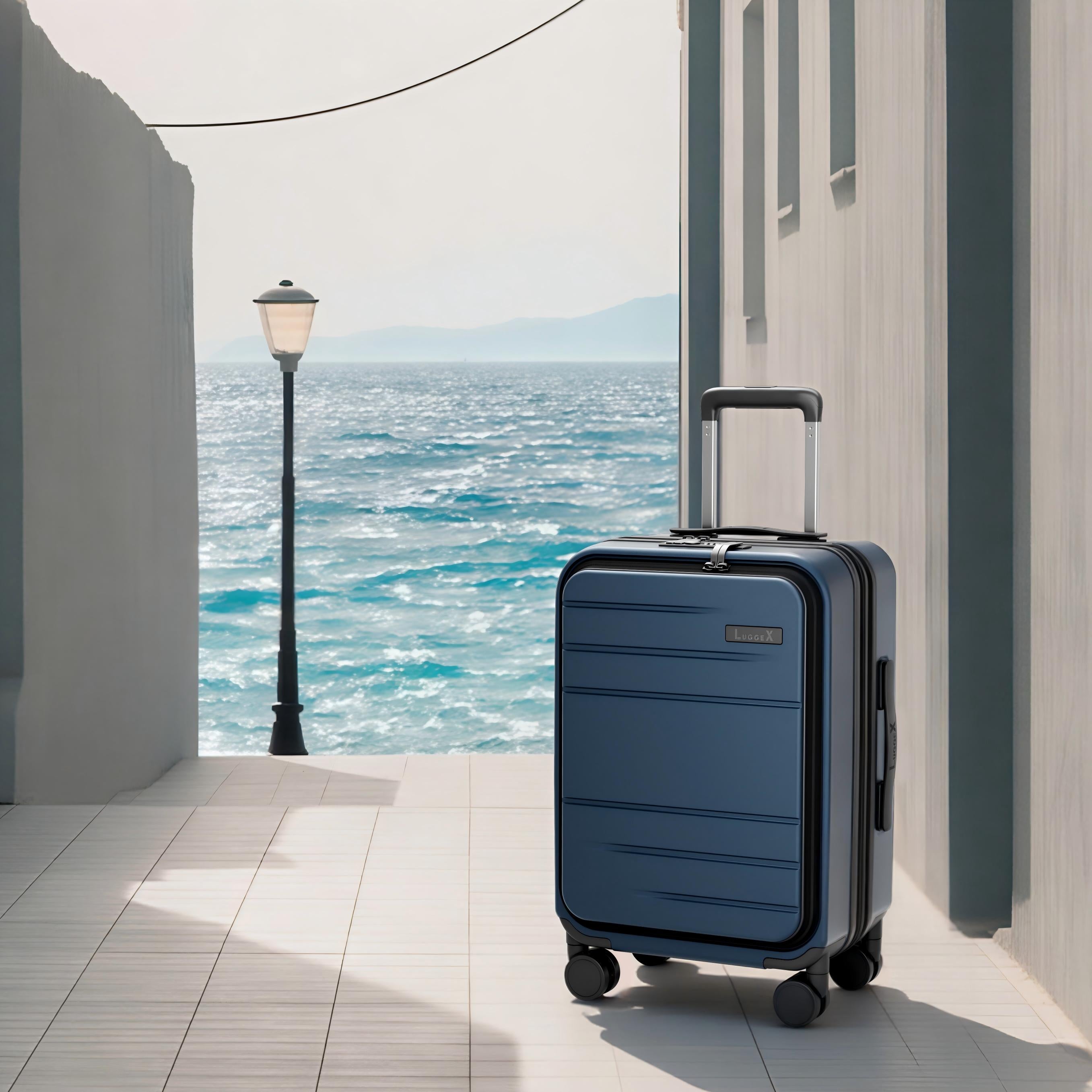 Luggex FLO5 | Front Open Carry On Luggage with Laptop Pocket 48bace3f9563305829148fa6f91090b8