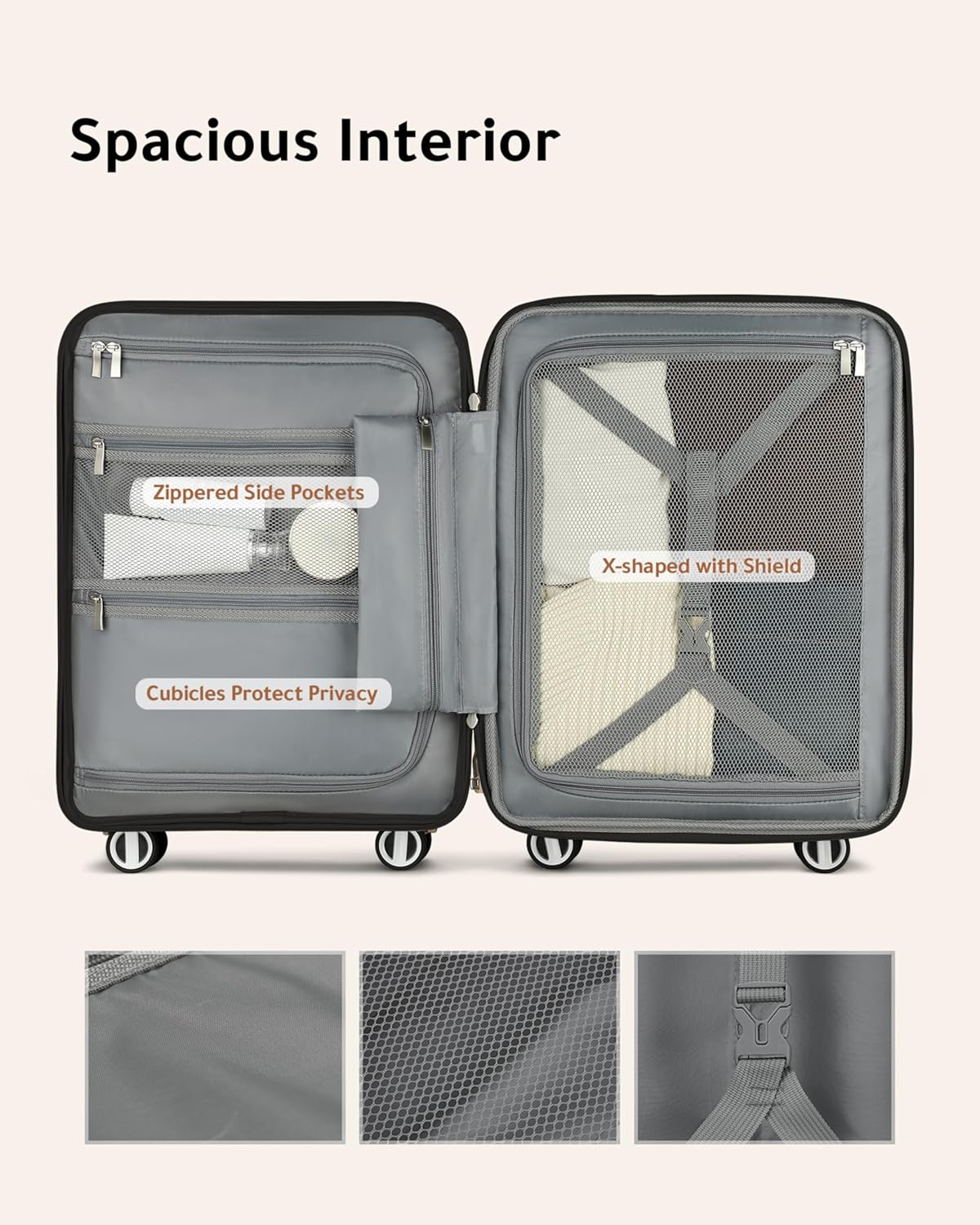 LUGGEX Lightweight Carry-On | Expandable 2-Piece Luggage with Spinner Wheels (14/20)