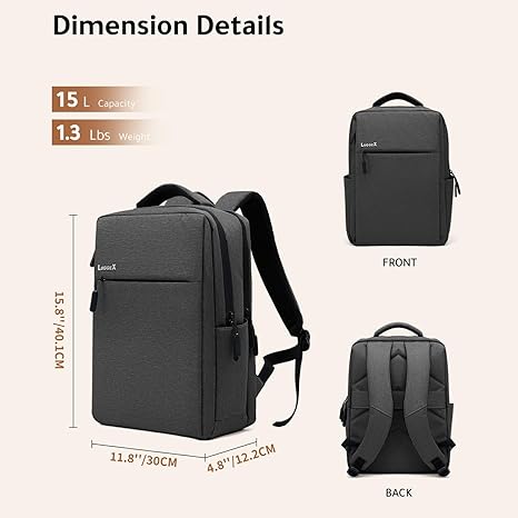 LUGGEX UrbanPro Backpack | Lightweight & 14-Inch Laptop Optimized