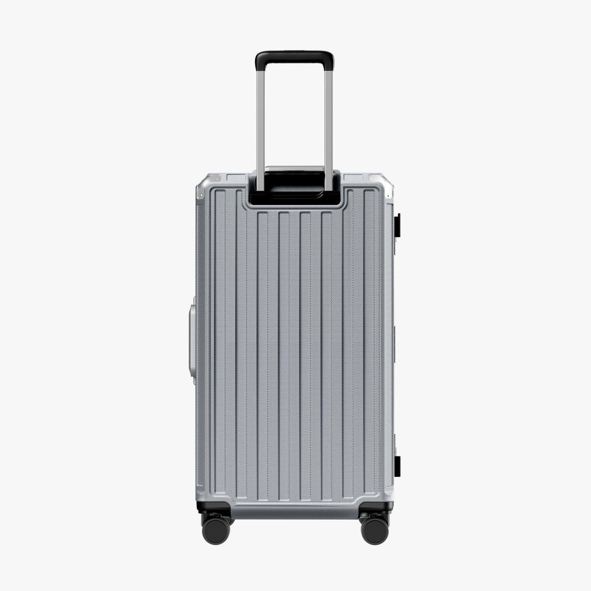 100% polycarbonate hard shell, and reinforced aluminum frame for durable protection and long-term travel use. #3:7 Trunk Structure for Deep Packing
The LUGGEX zipperless aluminum-frame 30-inch check-in suitcase with 100% polycarbonate hard shell, concentrates most of its capacity on the deeper main side, making bulky items easier to pack for extended trips.
#color_sliver_grey#show