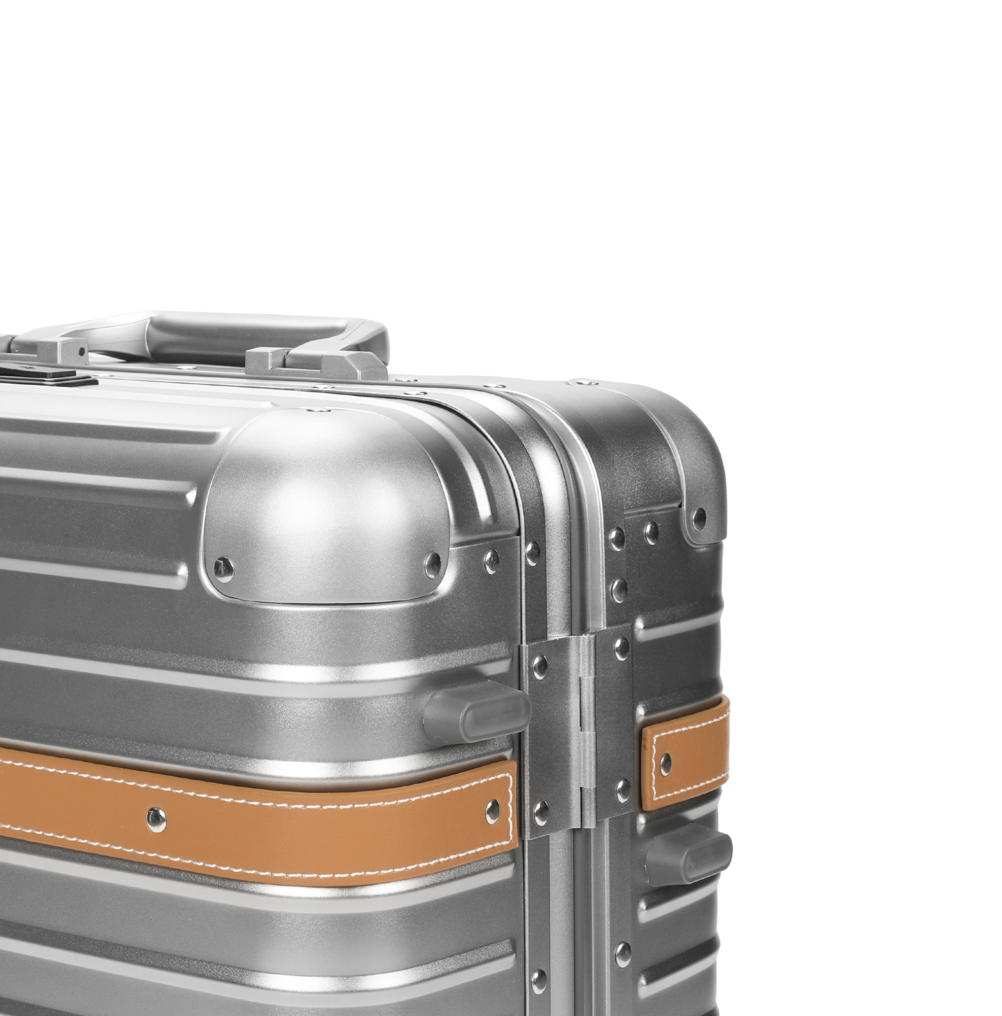 LUGGEX Aluminum Carry-On | Vintage Meets Tech, Zipperless & USB Charging Zipperless AV_Matte_Silver__1x_570bbaf2-1e85-4d40-bc0f-edf4ba7ebbf0