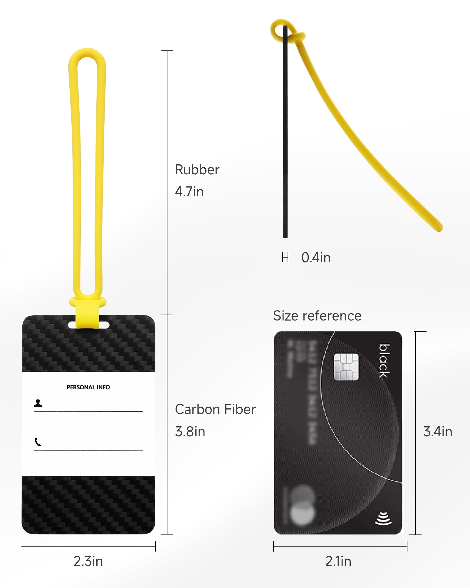 Luggex Carbon Fiber Luggage Tag for Suitcases -(1 Pack) Accessories Accessories4