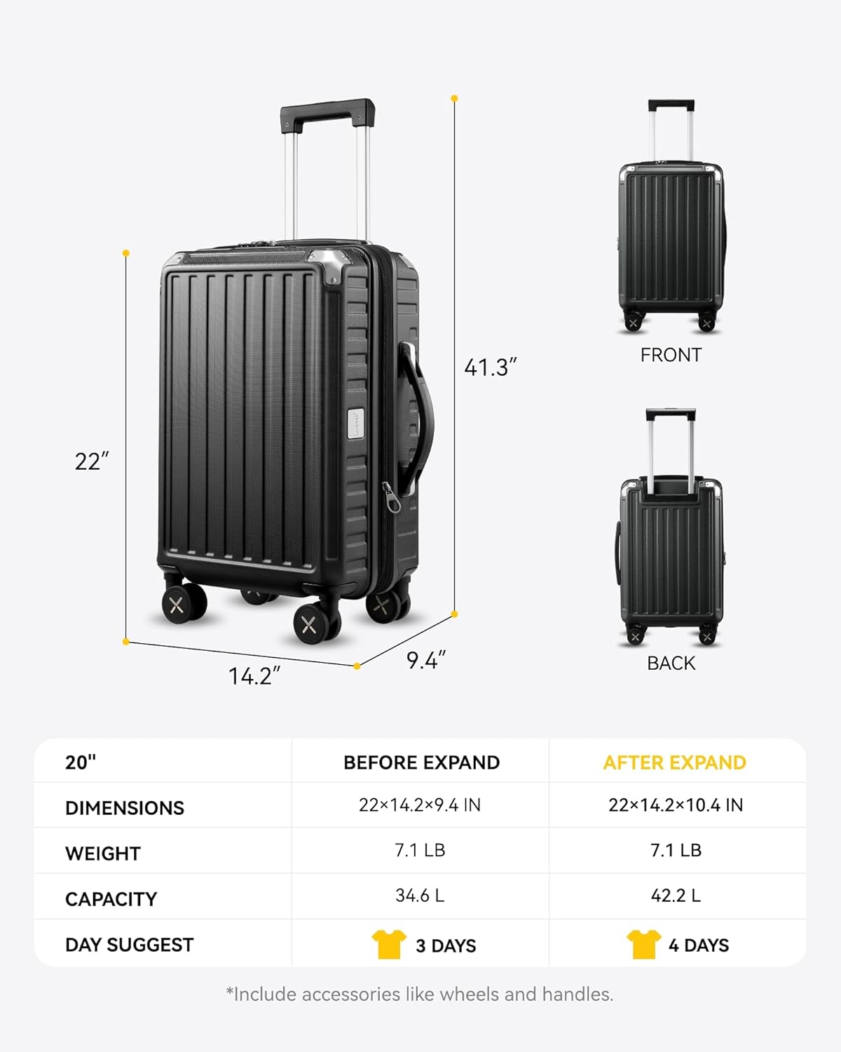 Lightweight Aluminum Carry-On Luggage, Airline-Approved Size with Durable Compact Design for Travel Essentials
