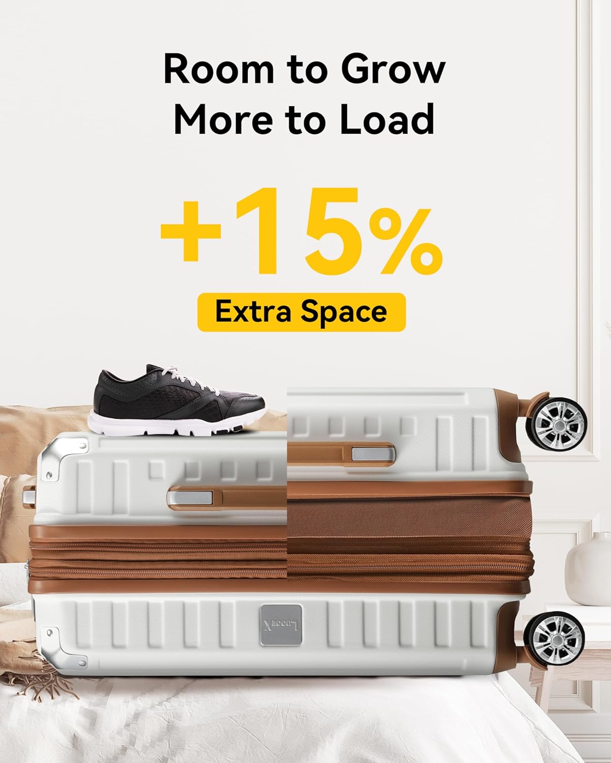 Aluminum Expandable Carry-On Luggage Ideal for Airport Travel - Boasting Durability and a Premium Expandable Design with Enhanced Visibility.