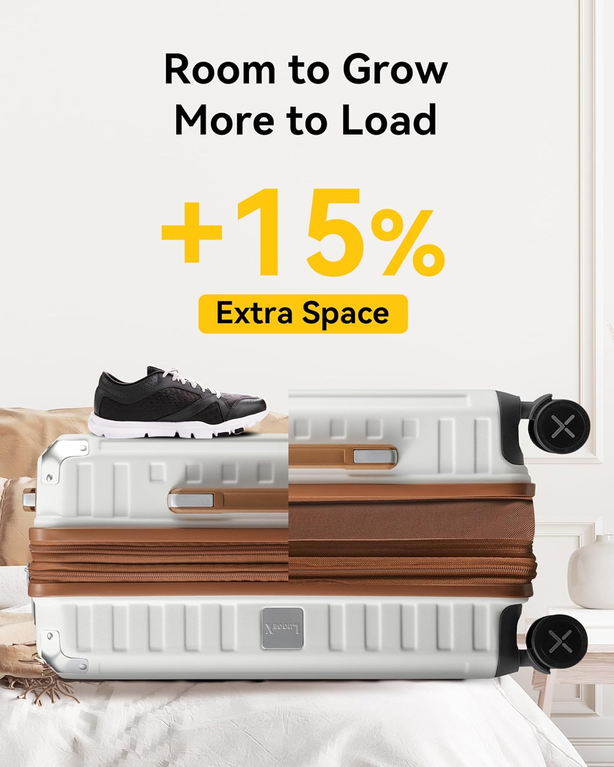 Aluminum Expandable Carry-On Luggage Ideal for Airport Travel - Boasting Durability and a Premium Expandable Design with Enhanced Visibility.