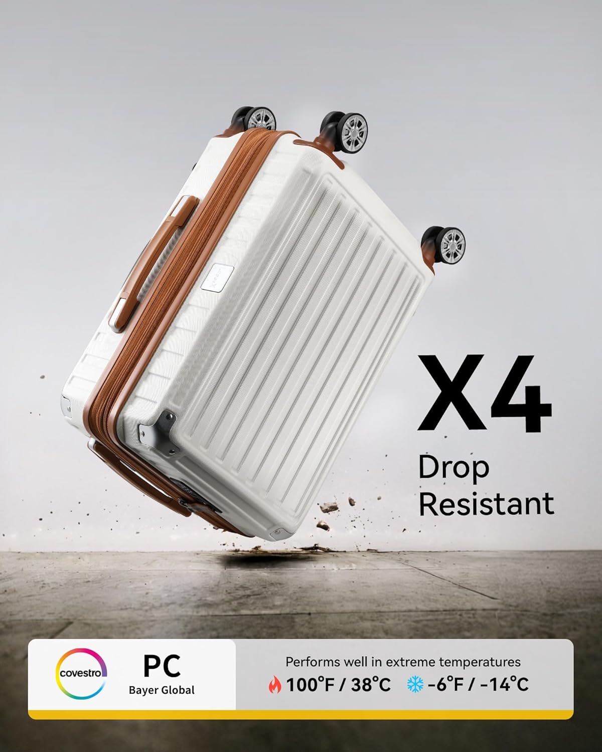 Durable Aluminum Carry-On Luggage with Reinforced Corner Protectors, Drop Tested for Impact Resistance