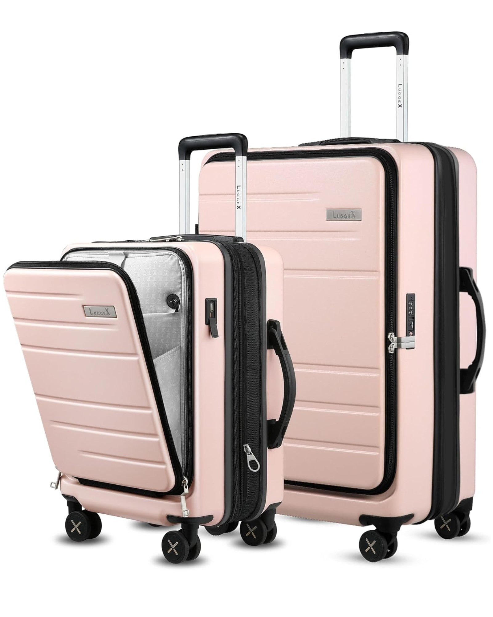 Stylish 22x14x9 Luggage Set with 100% Polycarbonate HardShell & Laptop Compartment, Fashion Design