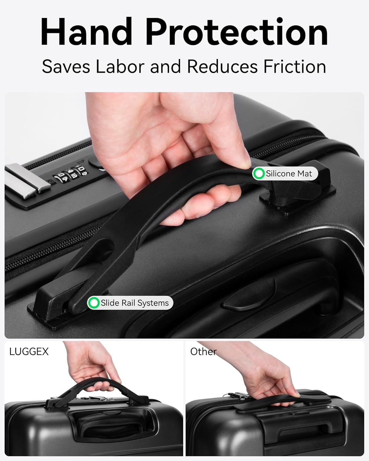 Compact 22x14x9 Luggage Sets with Ergonomic Handle - Ideal for Overpacking, Maximizes Airline Compliance & Storage Efficiency for Frequent Travelers.