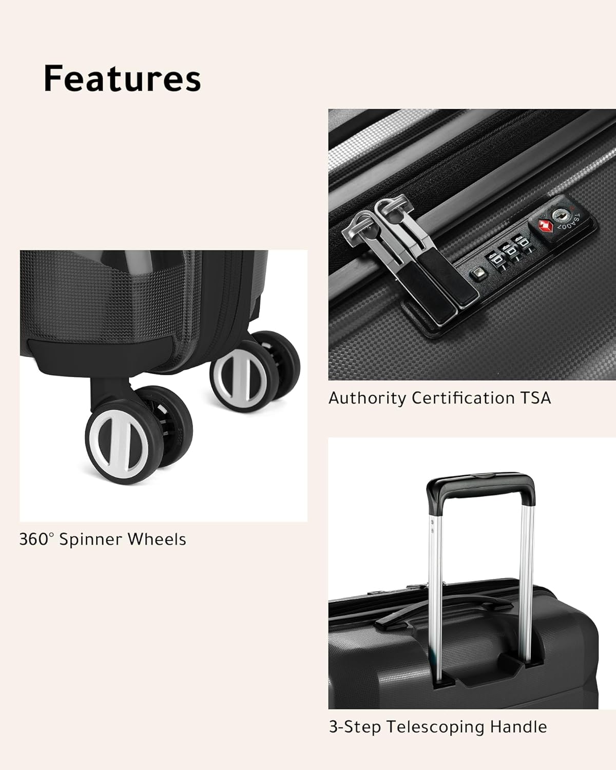 LUGGEX Lightweight Carry-On | Expandable Luggage with Spinner Wheels (24 Inch)