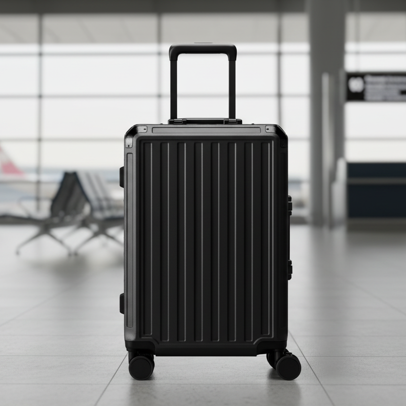 ZX Bigger Carry-on 21'' | Zipperless Aluminum Frame, TSA Lock Black black-airport-gate-v2