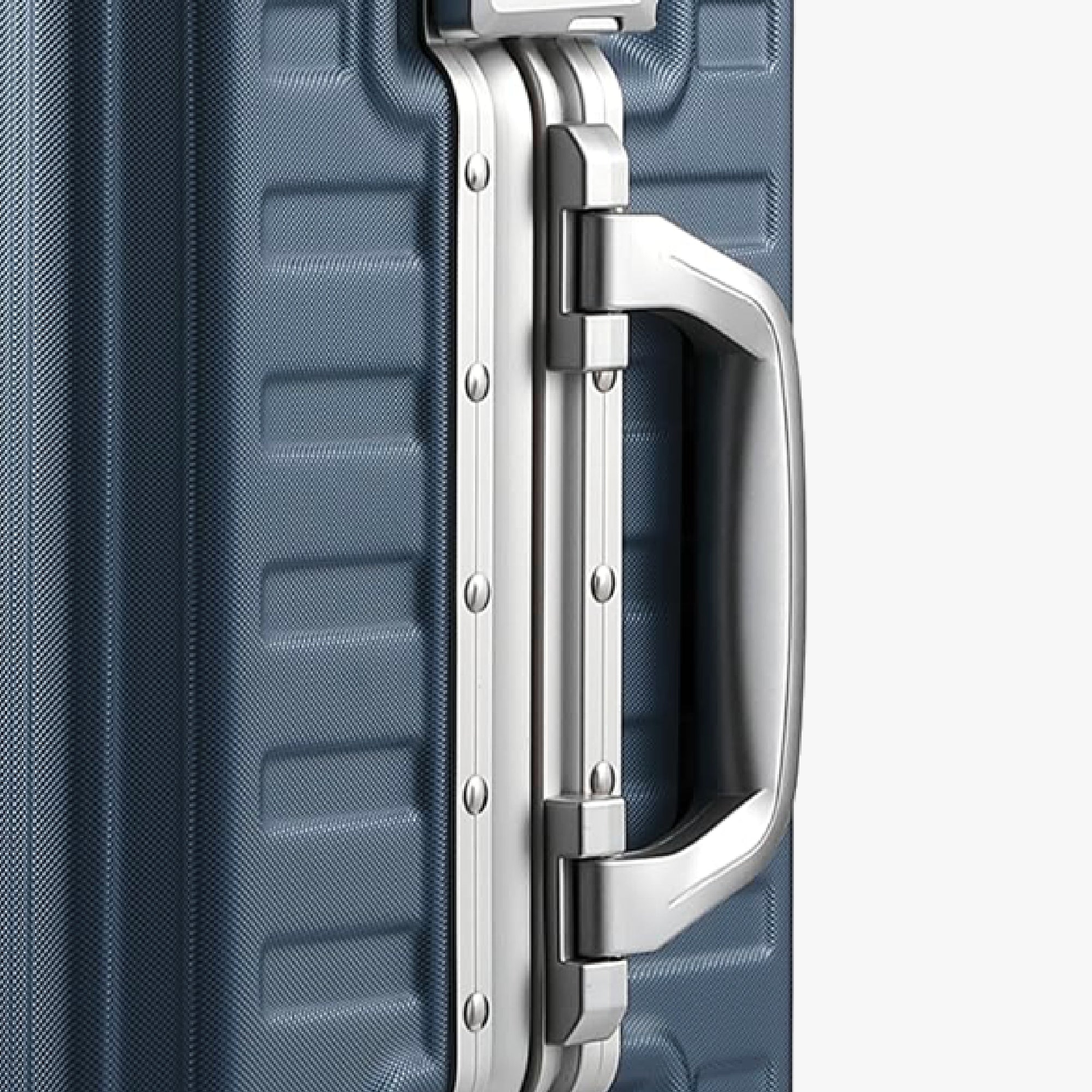 Luggex aluminum frame luggage suitcase set, 20-inch carry-on and 28-inch checked luggage withComfort Grip side handle and smooth rebound design