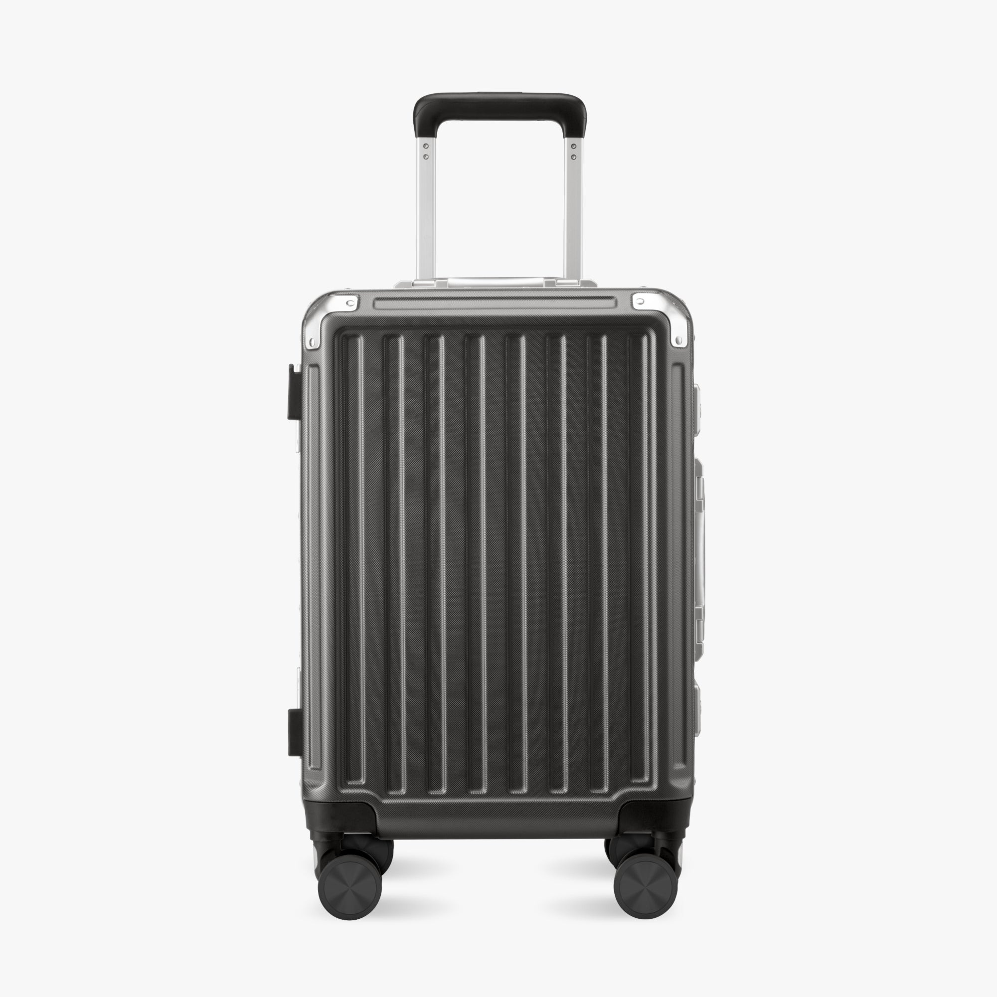 LUGGEX 20-inch aluminum frame carry-on luggage suitcase with TSA lock and spinner wheels
#color_charcoal