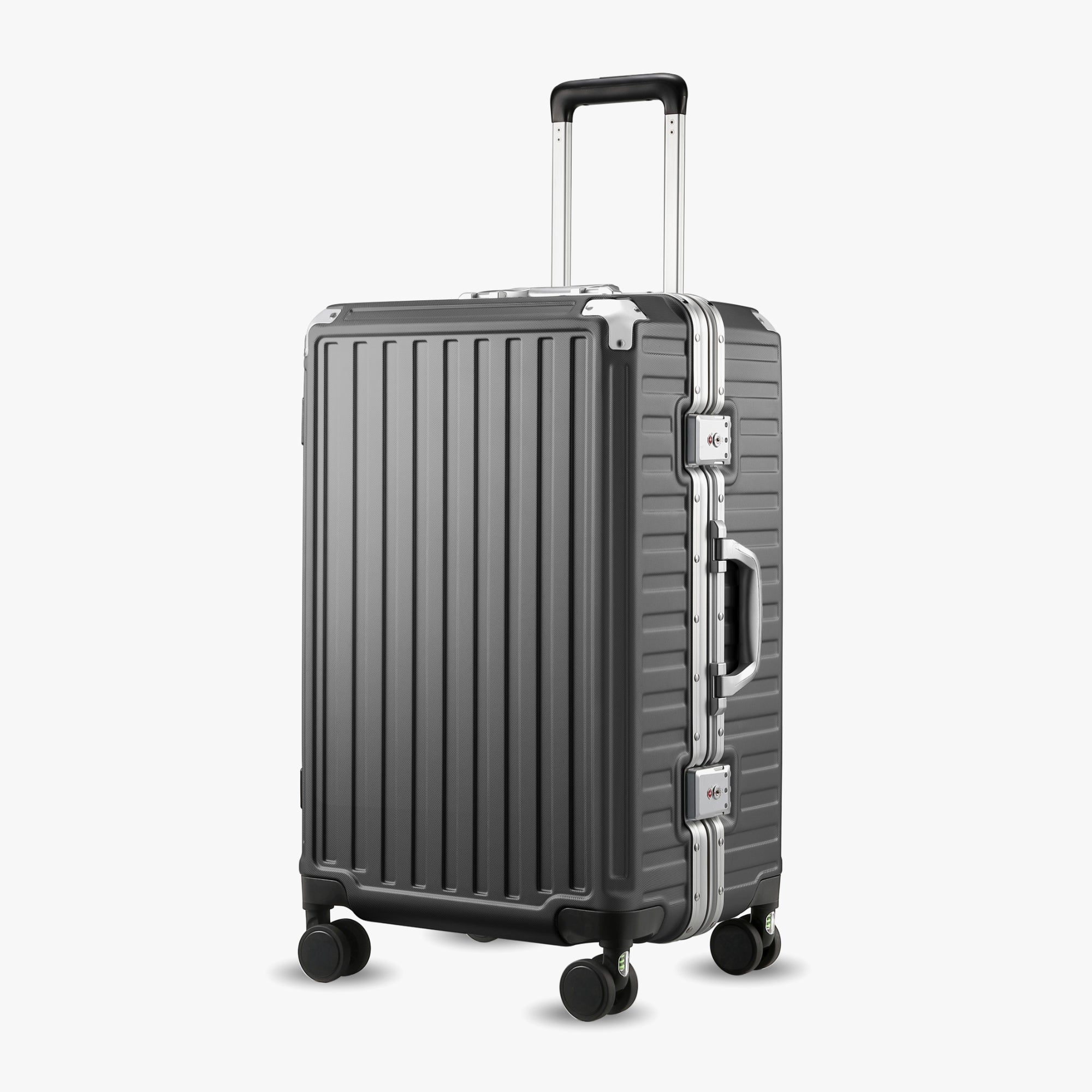 Luggex 24-inch aluminum frame check-in luggage with zipperless TSA lock and spinner wheels