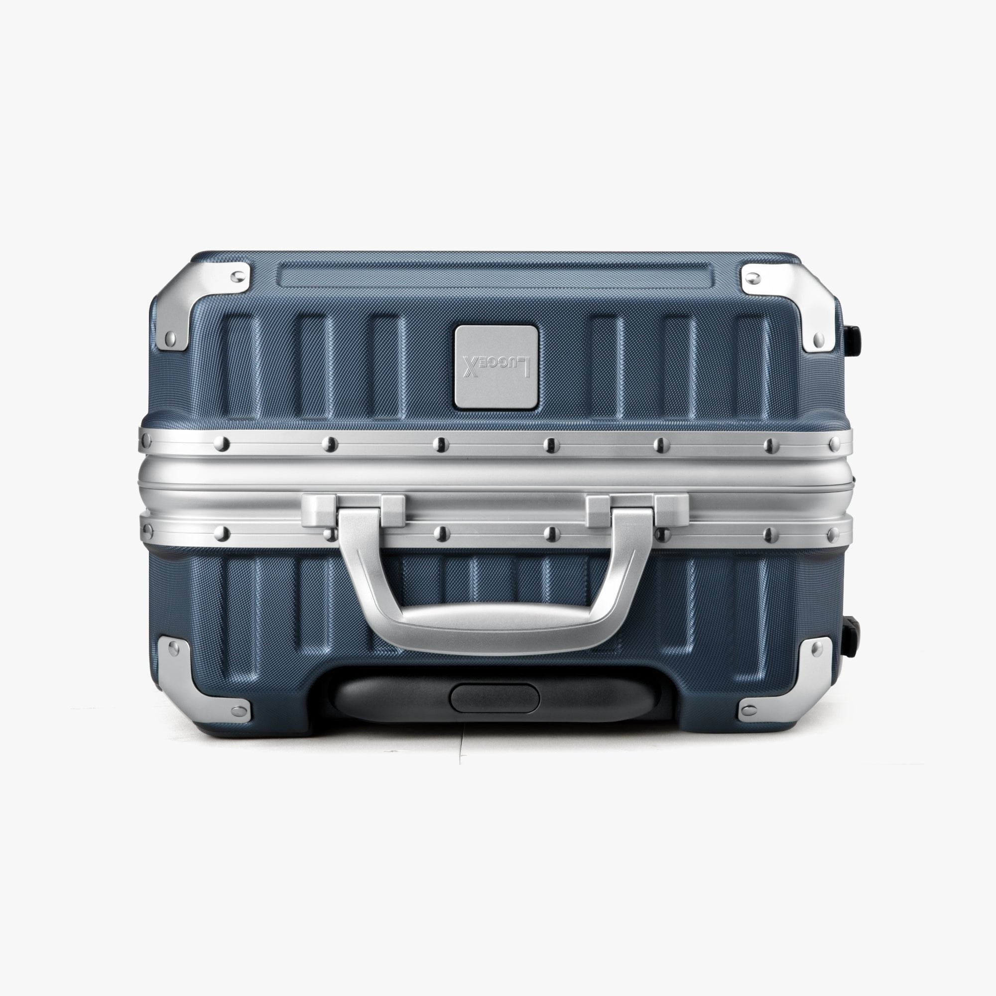 LUGGEX 24-inch aluminum frame carry-on luggage suitcase, external dimensions 26.8x16.7x12.8 in, internal 23.1x15.2x12.3 in, weight 10.2 lb, capacity 71.7L