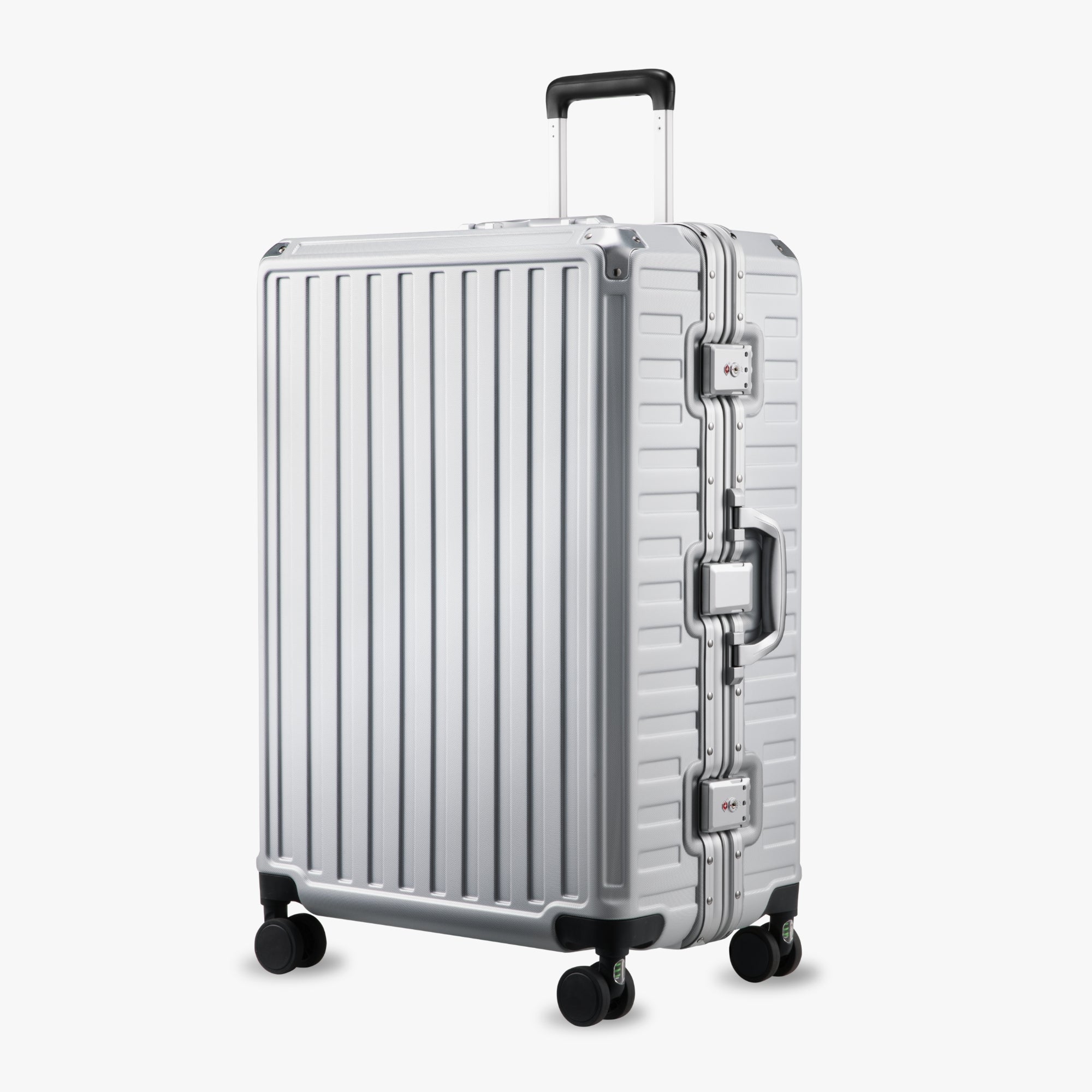 LUGGEX 28-inch aluminum frame carry-on luggage with zipperless TSA lock and spinner wheels