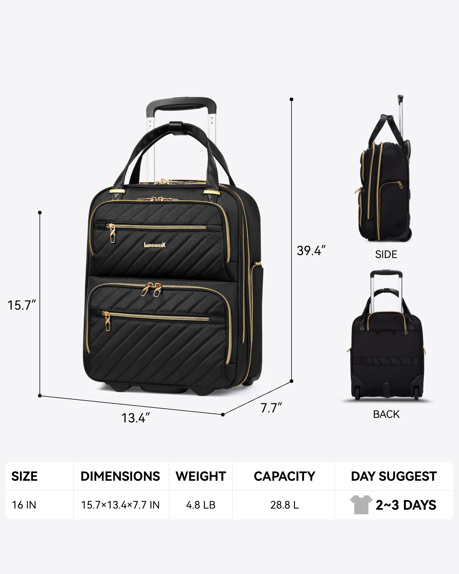 Compact Underseat Carry-On Luggage with Smooth-Rolling Wheels, Airline-Approved Size for Effortless Cabin Travel - Durable Design Fits Perfectly Under Plane Seats.