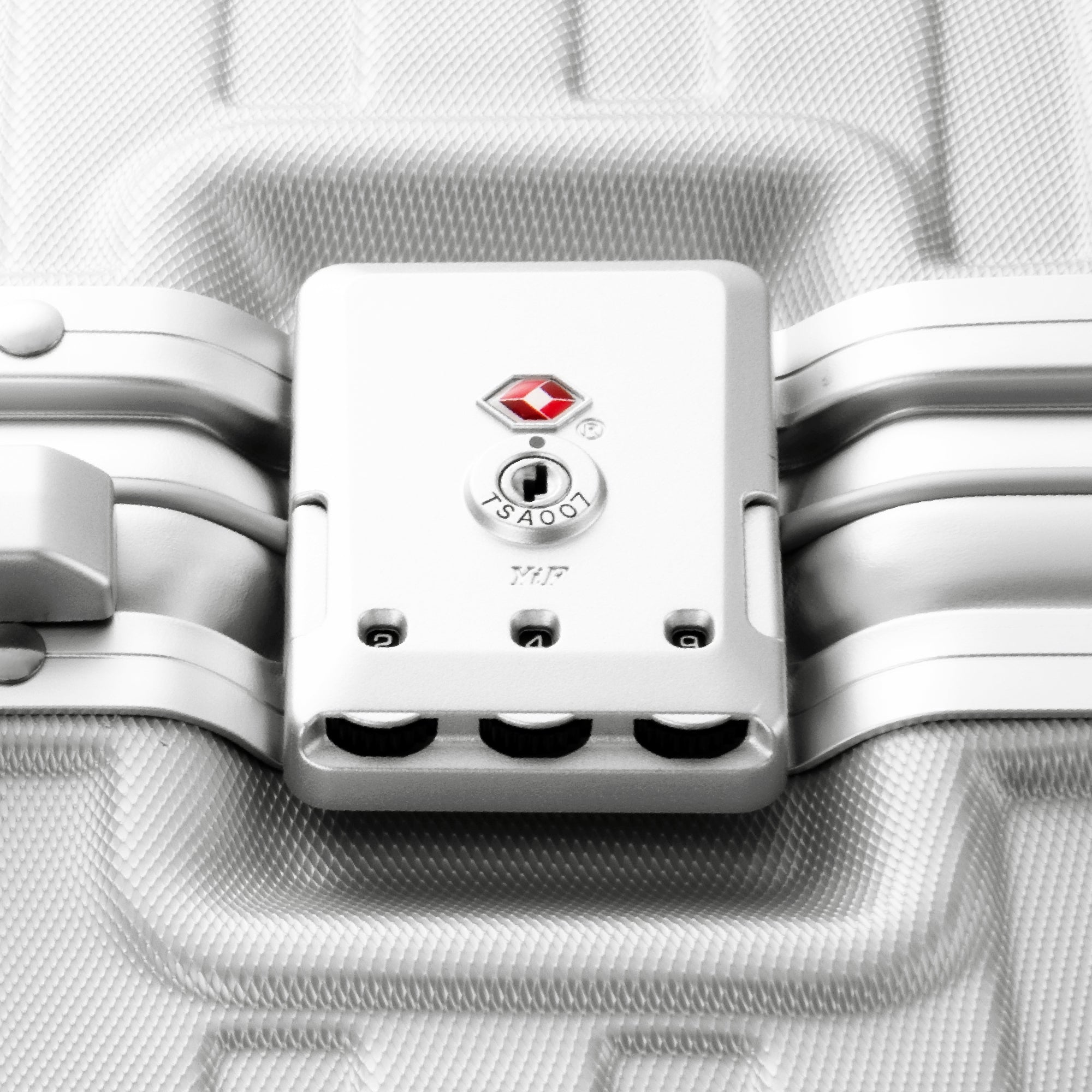 Luggex check-in luggage sliver grey suitcase with dual TSA-approved locks for maximum security