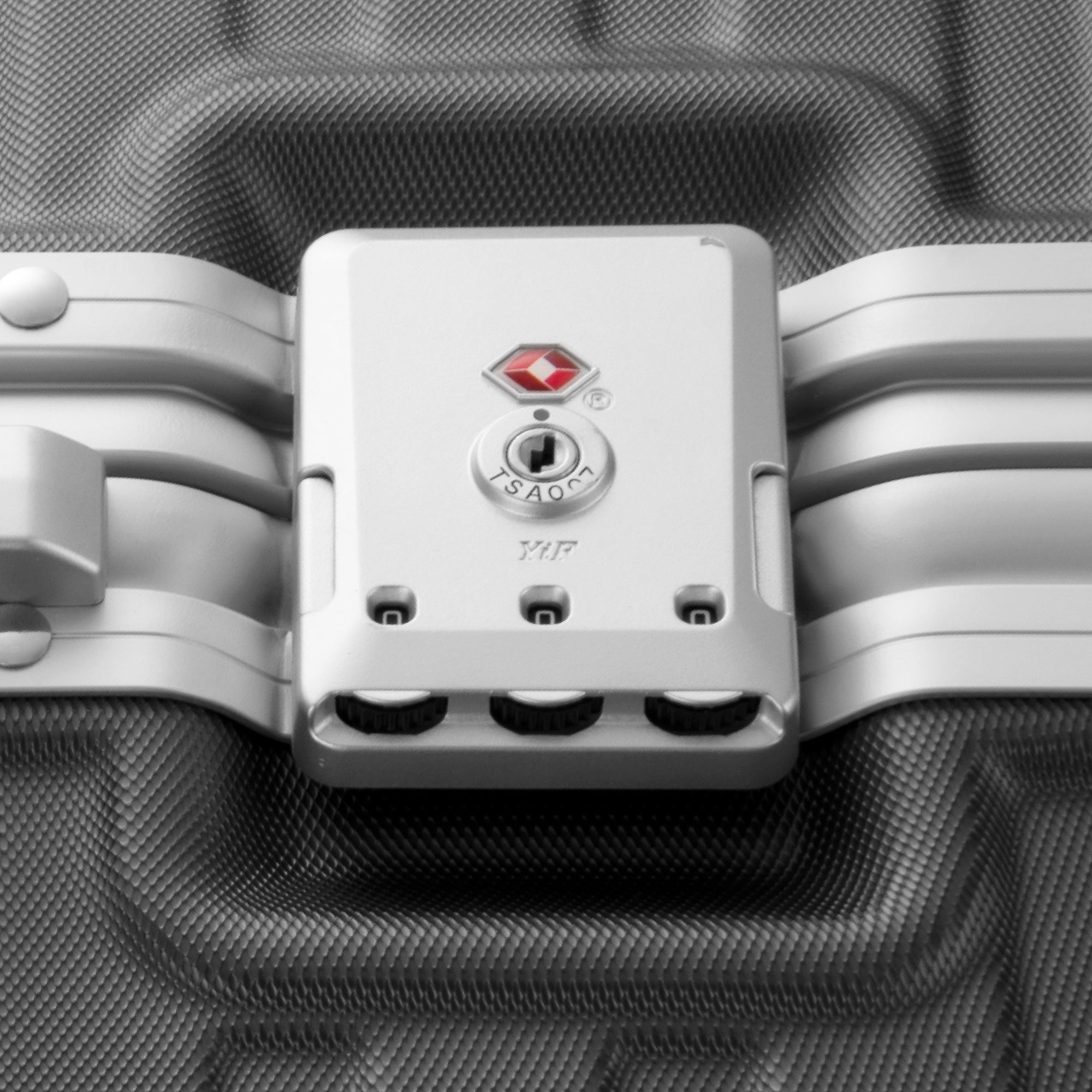 LUGGEX check-in luggage charcoal suitcase with dual TSA-approved locks for maximum security