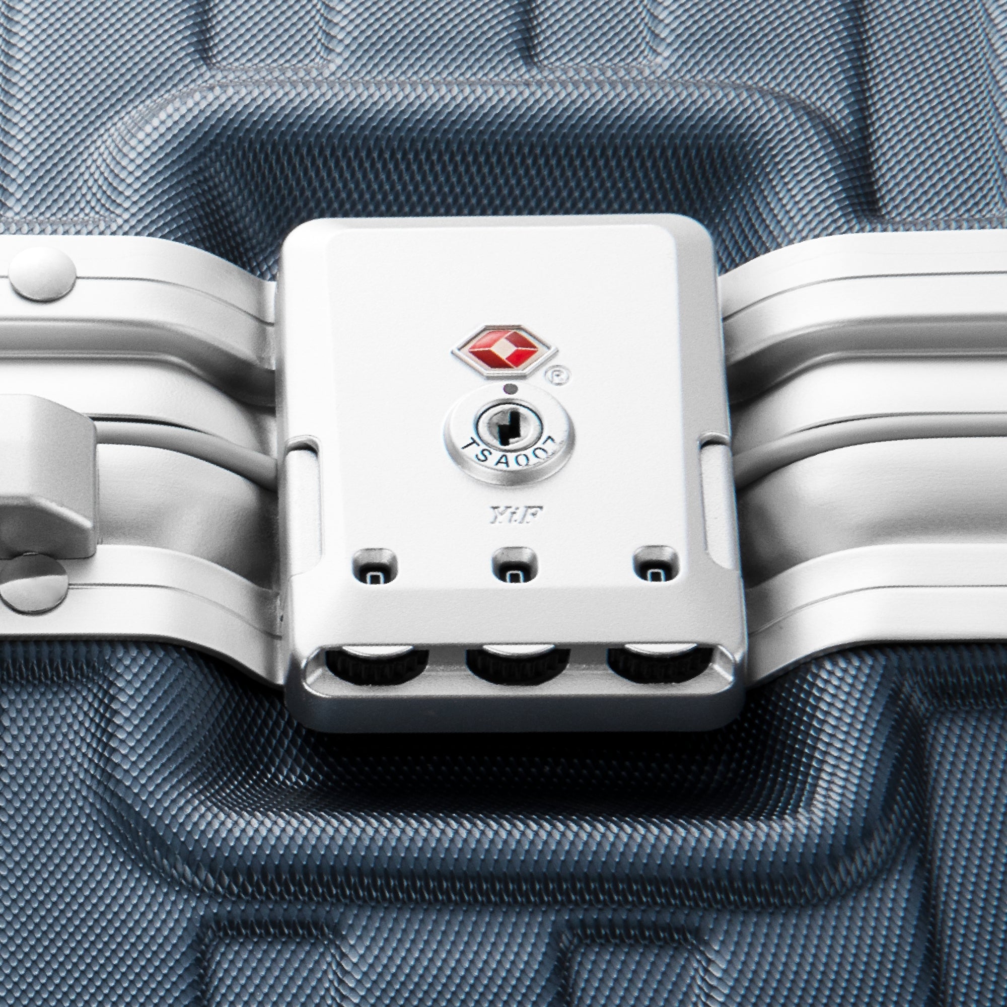 Luggex check-in luggage charcoal suitcase with dual TSA-approved locks for maximum security