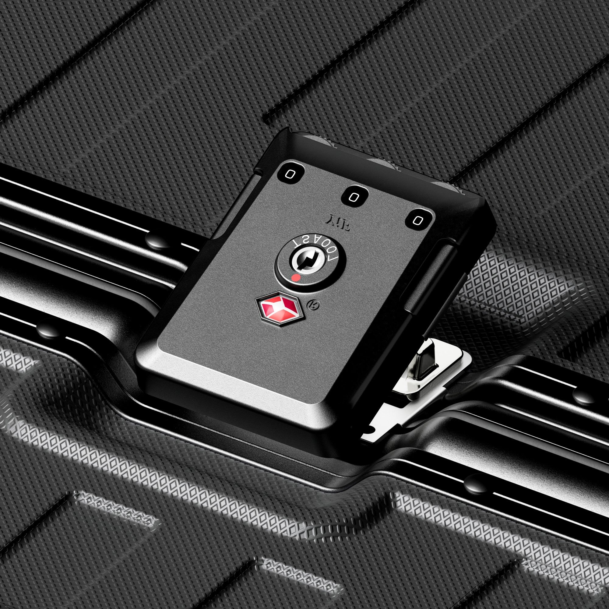 The LUGGEX zipperless carry-on features an integrated dual TSA-approved lock system with a reinforced housing, delivering secure closure and reliable travel protection without traditional zippers. #show #color_black