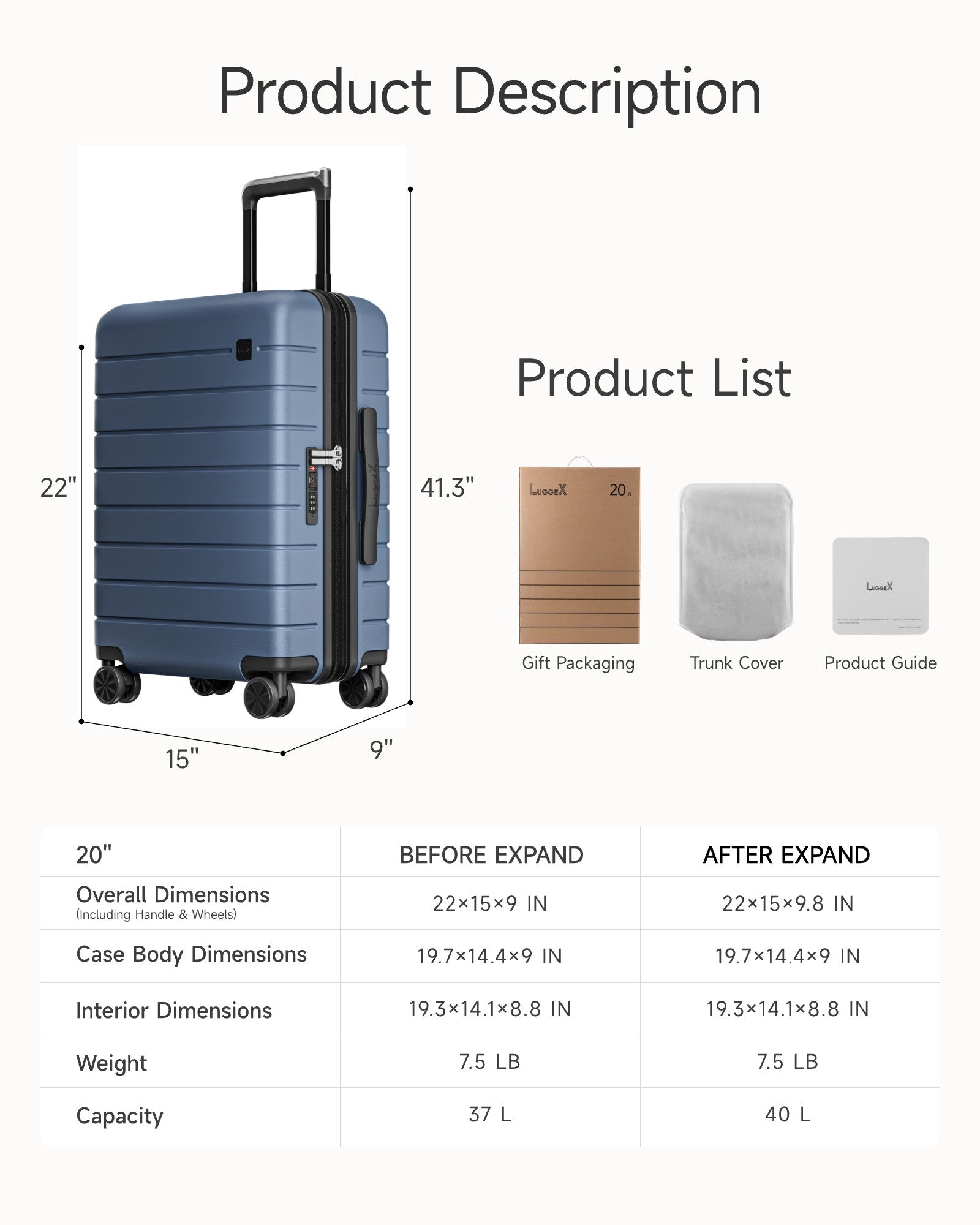 Eco-Friendly Carry-On Luggage: Best Sustainable Suitcase for Travel, Compact Size & TSA-Approved Design - Perfect Holiday Gift for Frequent Flyers