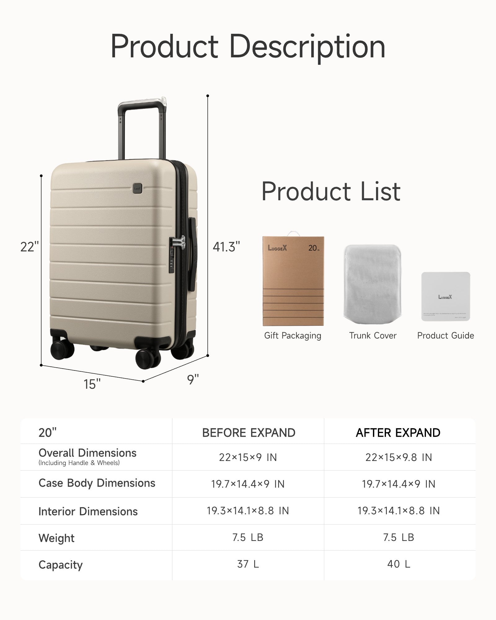 Eco-Friendly Carry-On Luggage: Best Sustainable Suitcase for Travel, Compact Size & TSA-Approved Design - Perfect Holiday Gift for Frequent Flyers