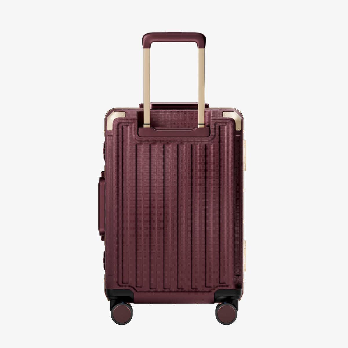 LUGGEX ZX 20-inch Cherry suitcase, rear view. #color_cherry