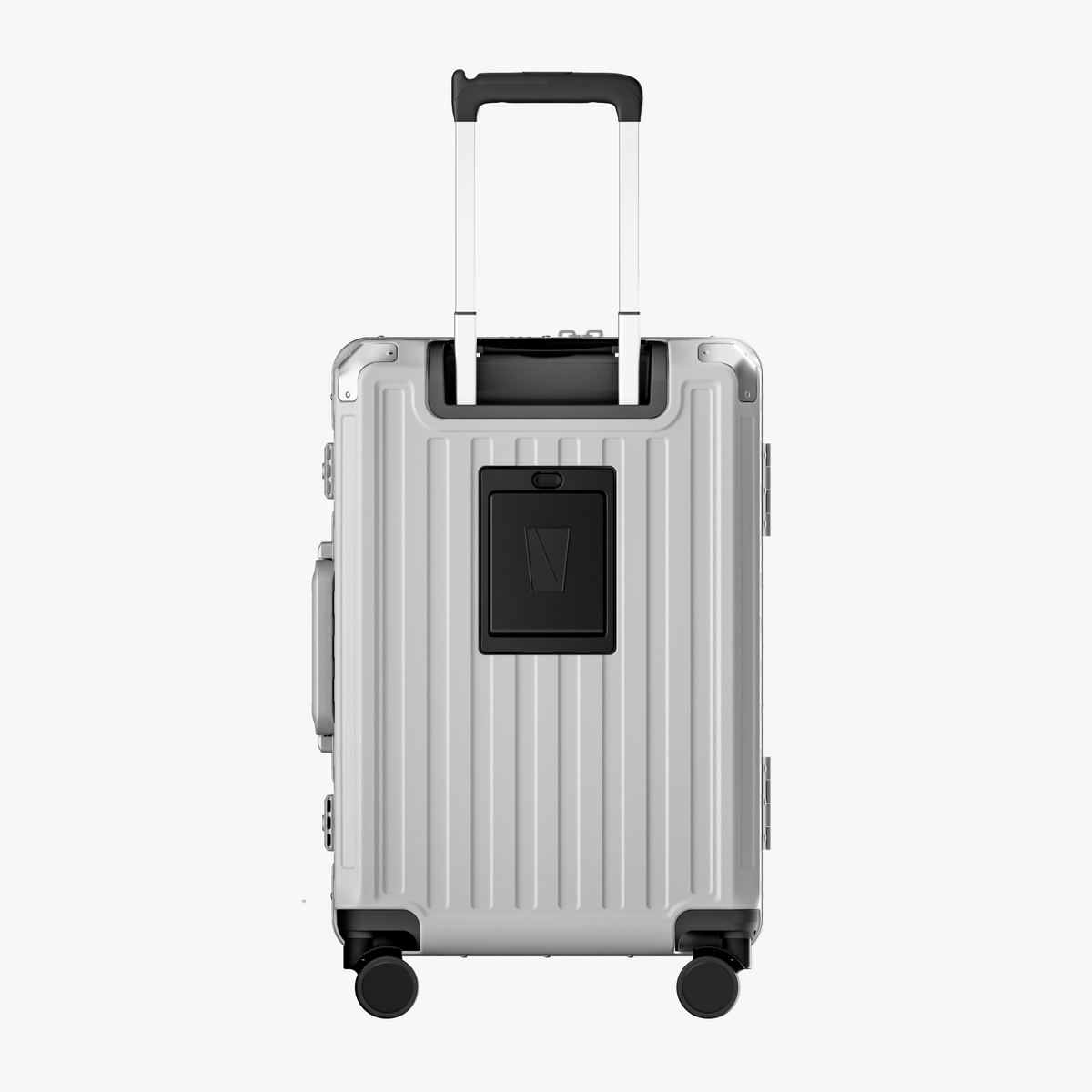 LUGGEX SF81-M1 21-inch Pearl Silver carry-on, back #color_silver-gray