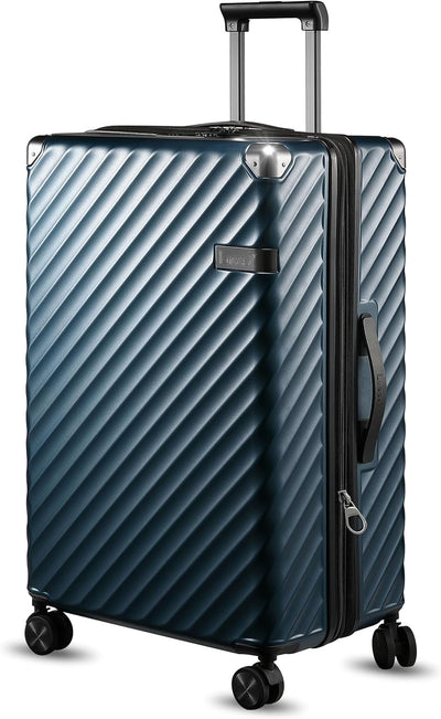 Stylish Checked Luggage with Aluminum-Enhanced 100% Polycarbonate - Durable Hard-Shell, Lightweight for Travel. Boasts Fashionable Design and Premium Quality.
