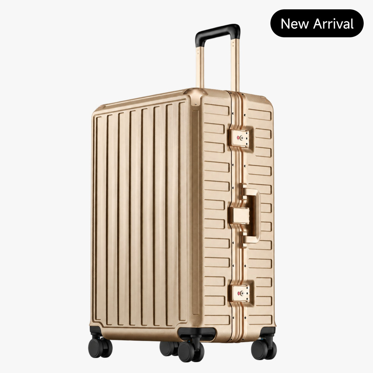 100% polycarbonate hard shell, and reinforced aluminum frame for durable protection and long-term travel use. 