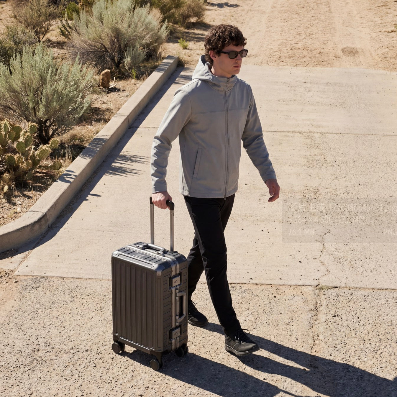 ZX Carry-On 20" | Zipperless Aluminum Frame Luggage with TSA Lock Charcoal Zipperless 123