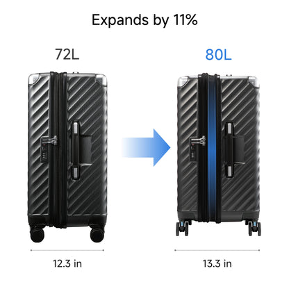 Luggex Adventure-Proof Trunk | Deep Capacity & Expandable Design(24 Inch) 24-Inch Black 12_1x_07adff96-2119-4bc1-a599-730d1897cc87