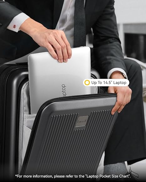 LUGGEX Smart Luggage Set | with Laptop for Quick Access with USB Port (20/28)