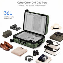 ZX All in One | Bigger Carry On | Zipperless Aluminum Frame & Front Open Olive-green 5_1x_ad86c8cf-66bd-4aba-b4d1-e647ddec2962 #color_olive_green