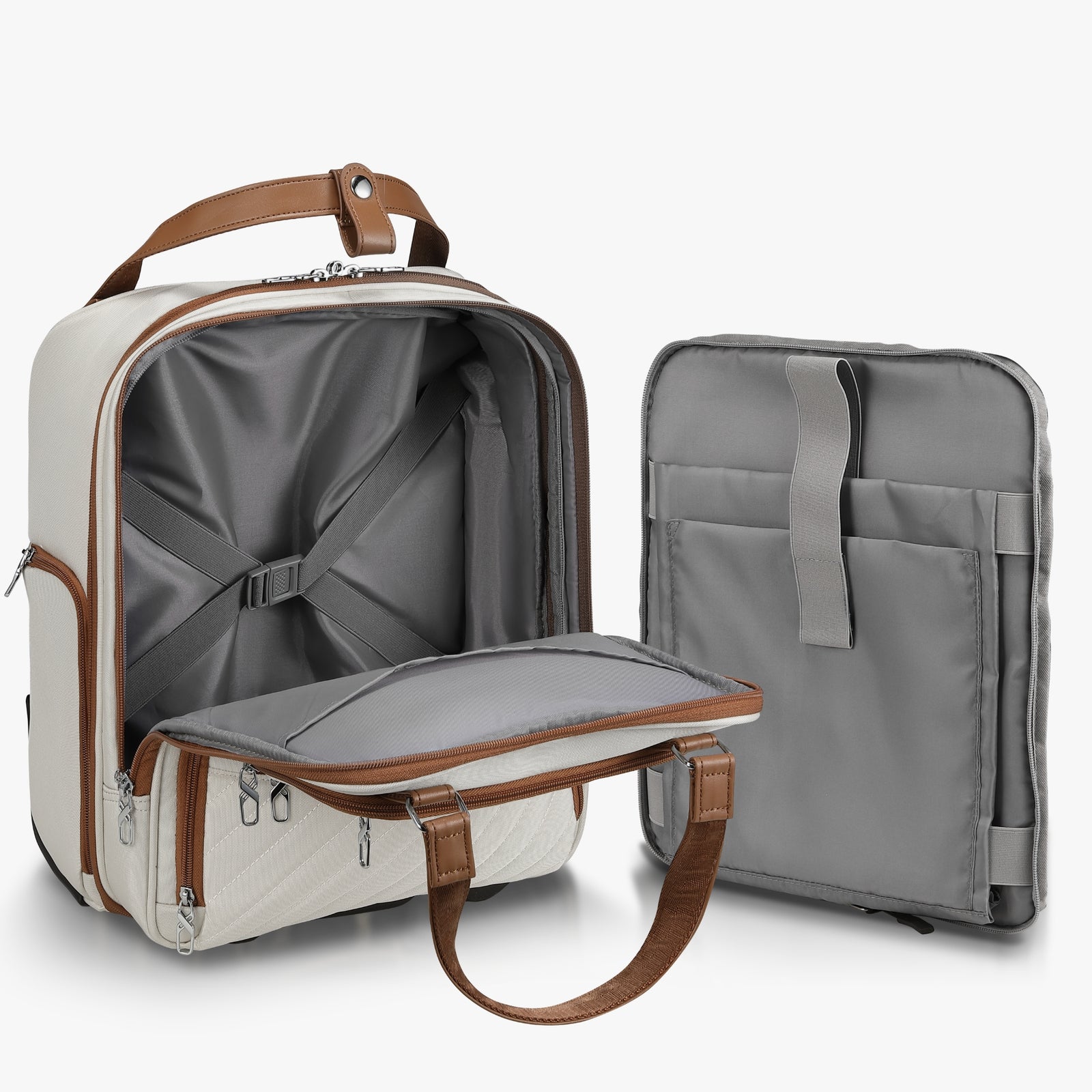 Underseat Carry On with Wheel | 16 Inch (Cream White) 1x-6_3696f989-5e8a-4d27-a6b7-8e19fc9be599