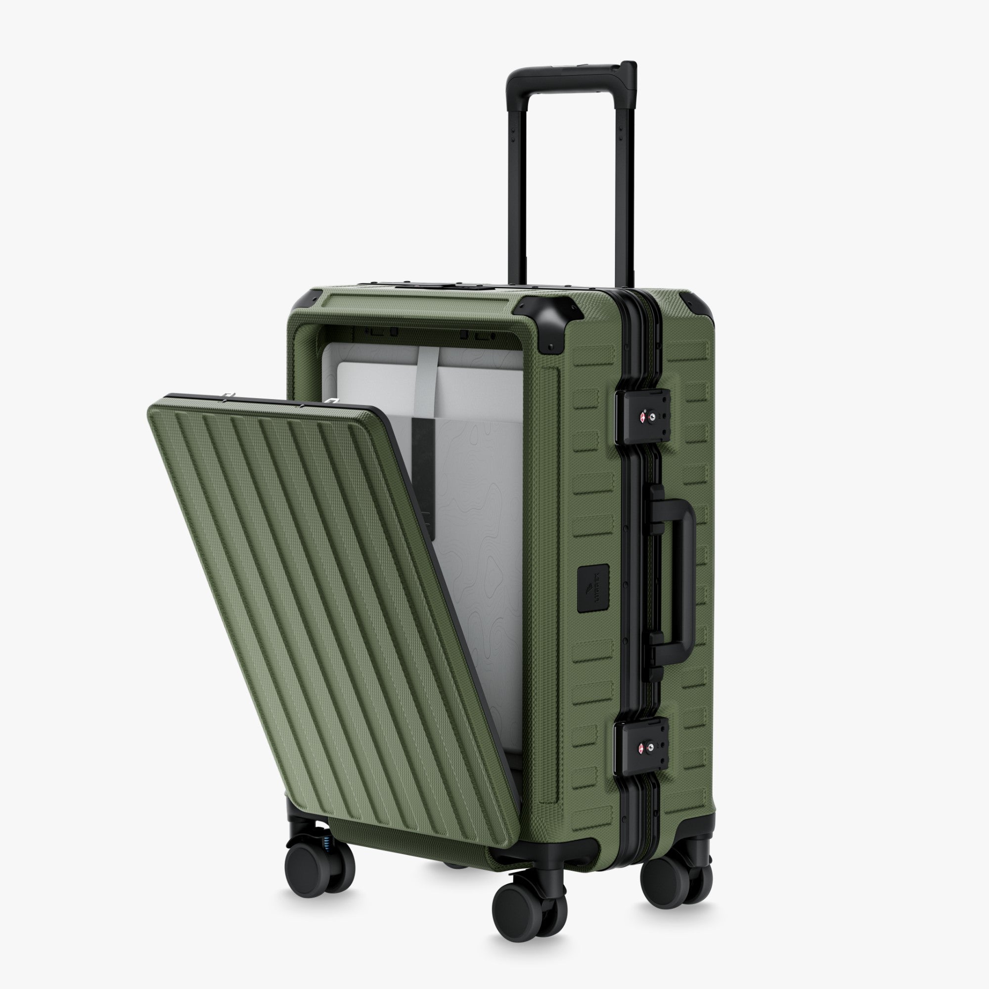 Ult Wear カーキ LUGGEX ZX All-in-One Bigger Carry-On with Laptop Pocket