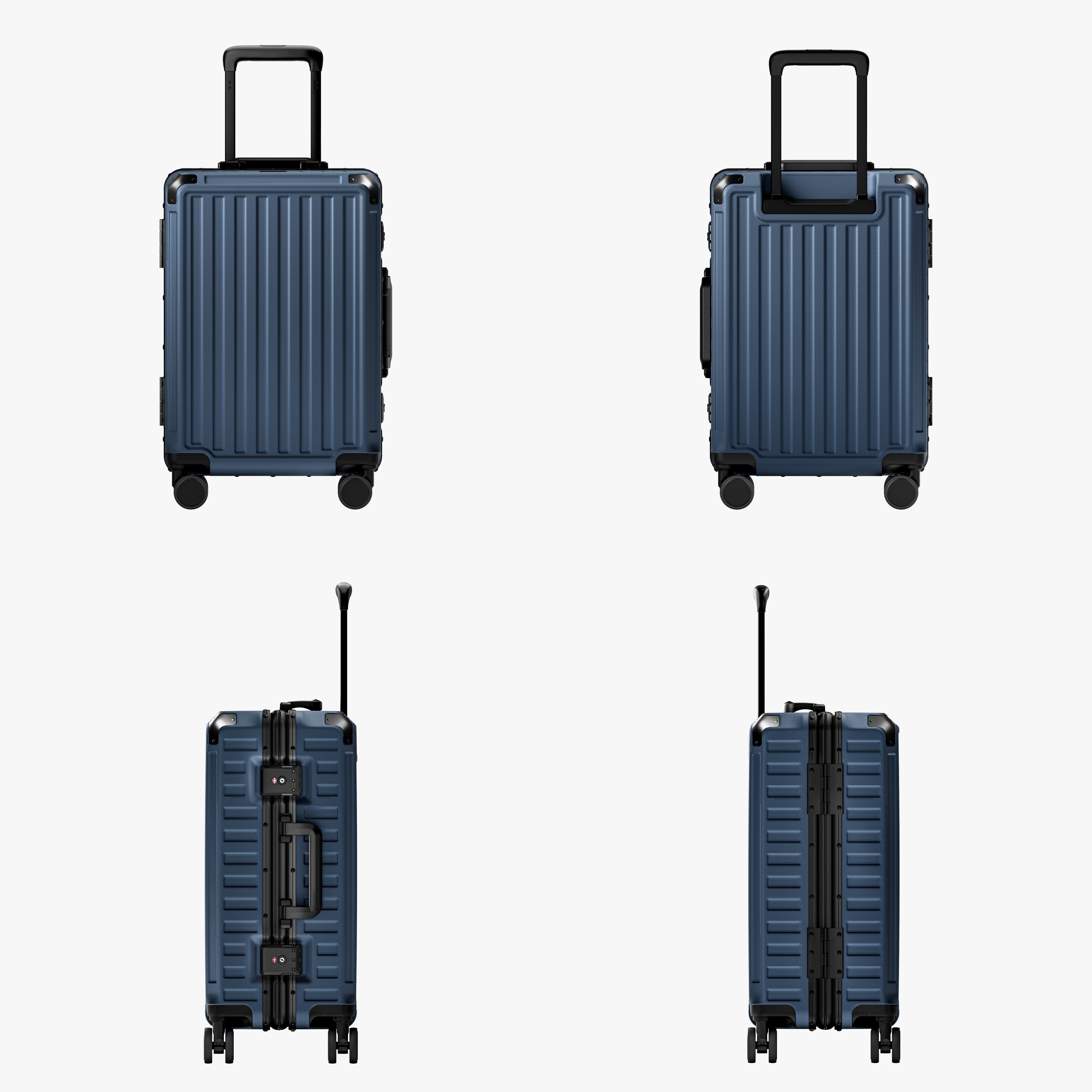 正規品 LAUTIE Mechanic-I Slim アルミ L 20mm Zipperless Carry-On Luggage 20 Inch | LUGGEX ZX