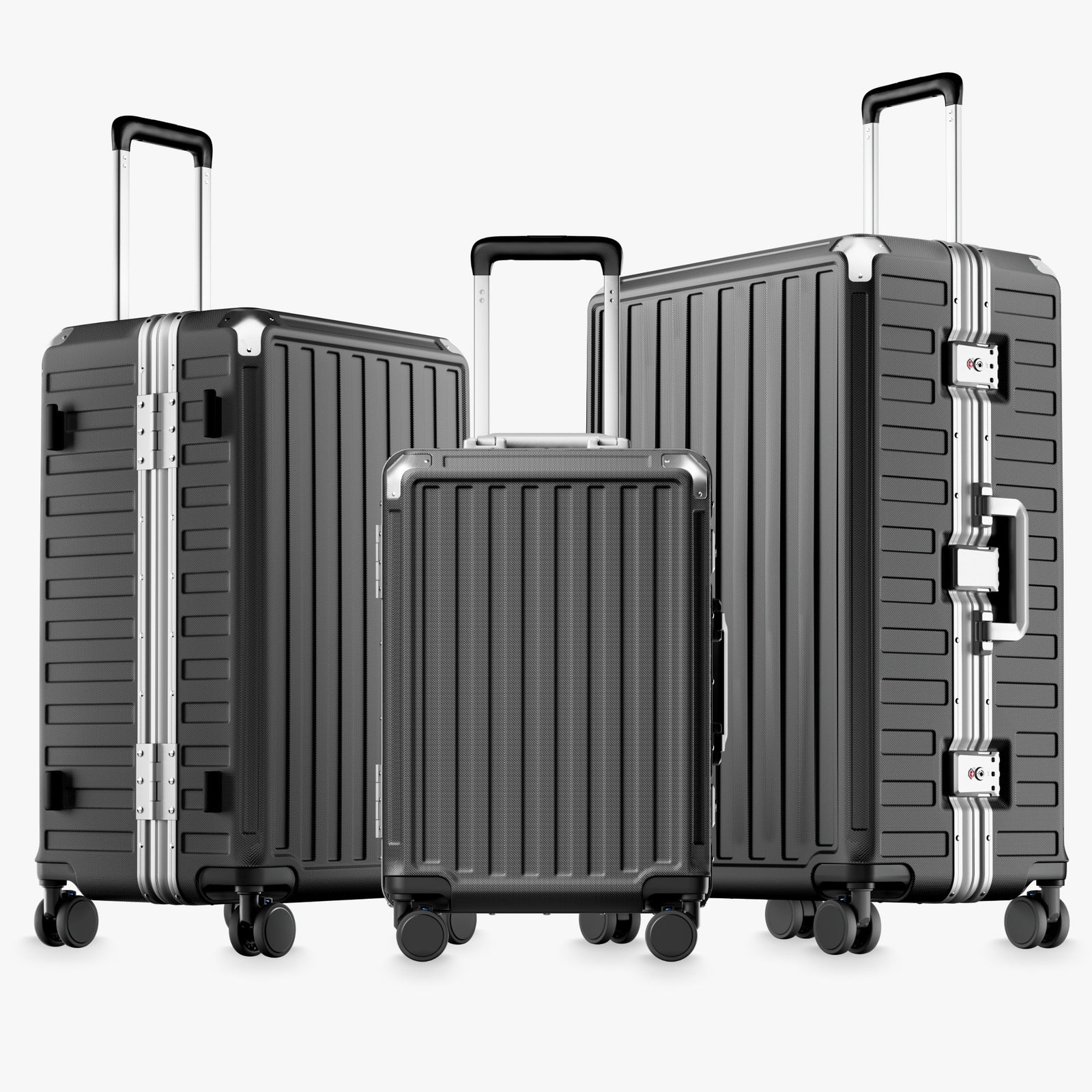 100% polycarbonate hard shell, and reinforced aluminum frame for durable protection and long-term travel use. 