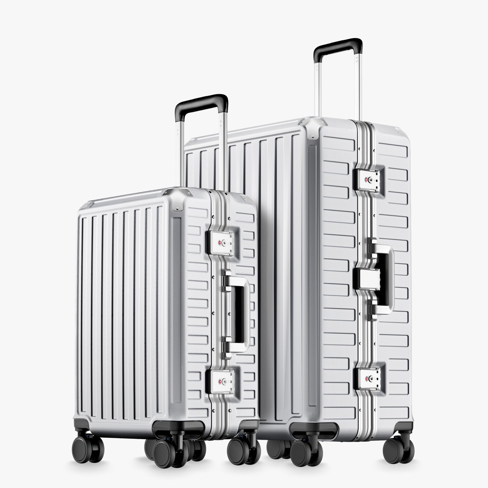100% polycarbonate hard shell, and reinforced aluminum frame for durable protection and long-term travel use. 