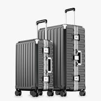 100% polycarbonate hard shell, and reinforced aluminum frame for durable protection and long-term travel use. 