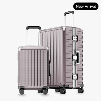 100% polycarbonate hard shell, and reinforced aluminum frame for durable protection and long-term travel use. 