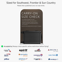 20-inch Carry-On Luggage Sized for Southwest, Frontier & Sun Country Airlines – Accepted by American, Delta, United, JetBlue and More.#color_black