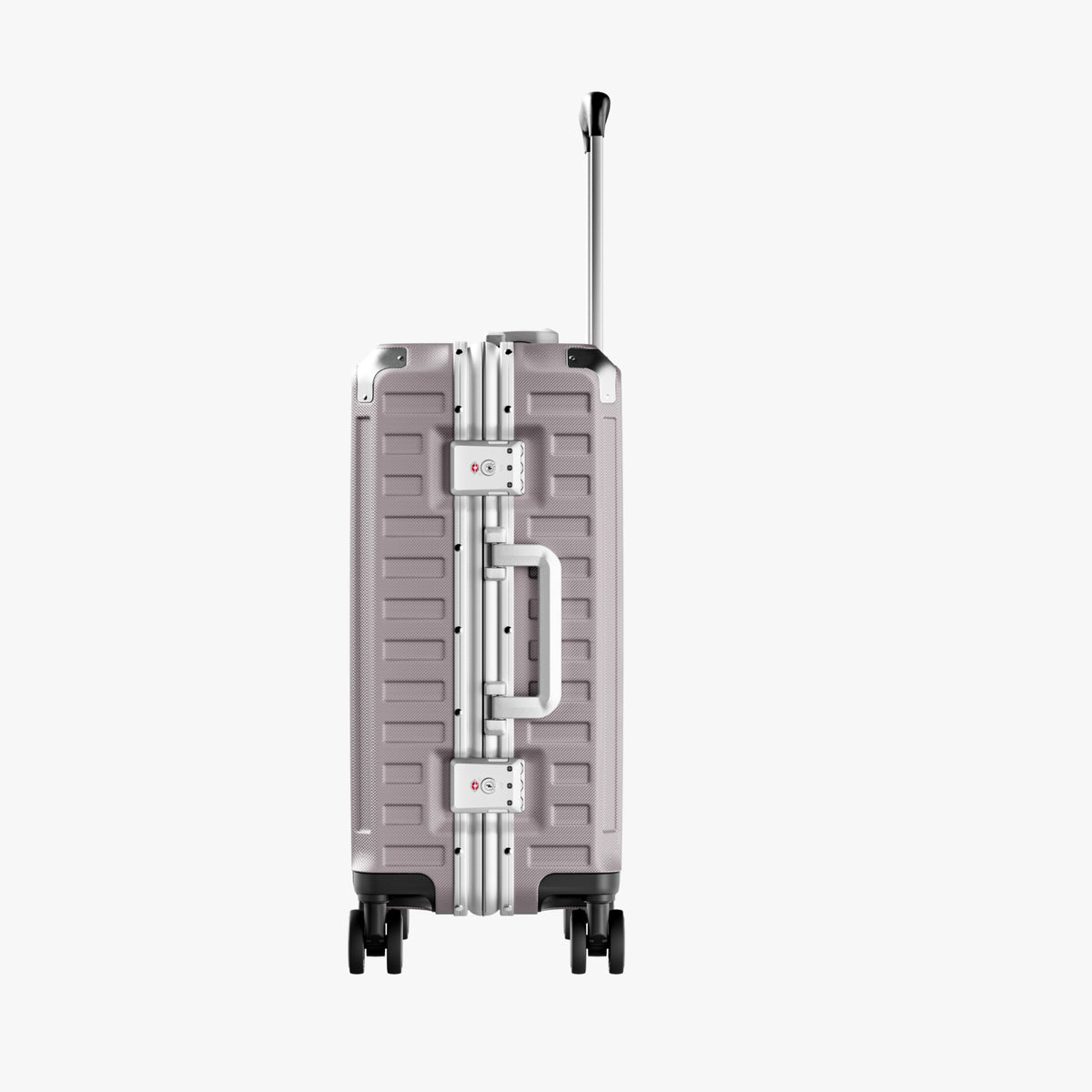 Luggex aluminum frame luggage suitcase set, 20-inch carry-on and 28-inch checked luggage withComfort Grip side handle and smooth rebound design
