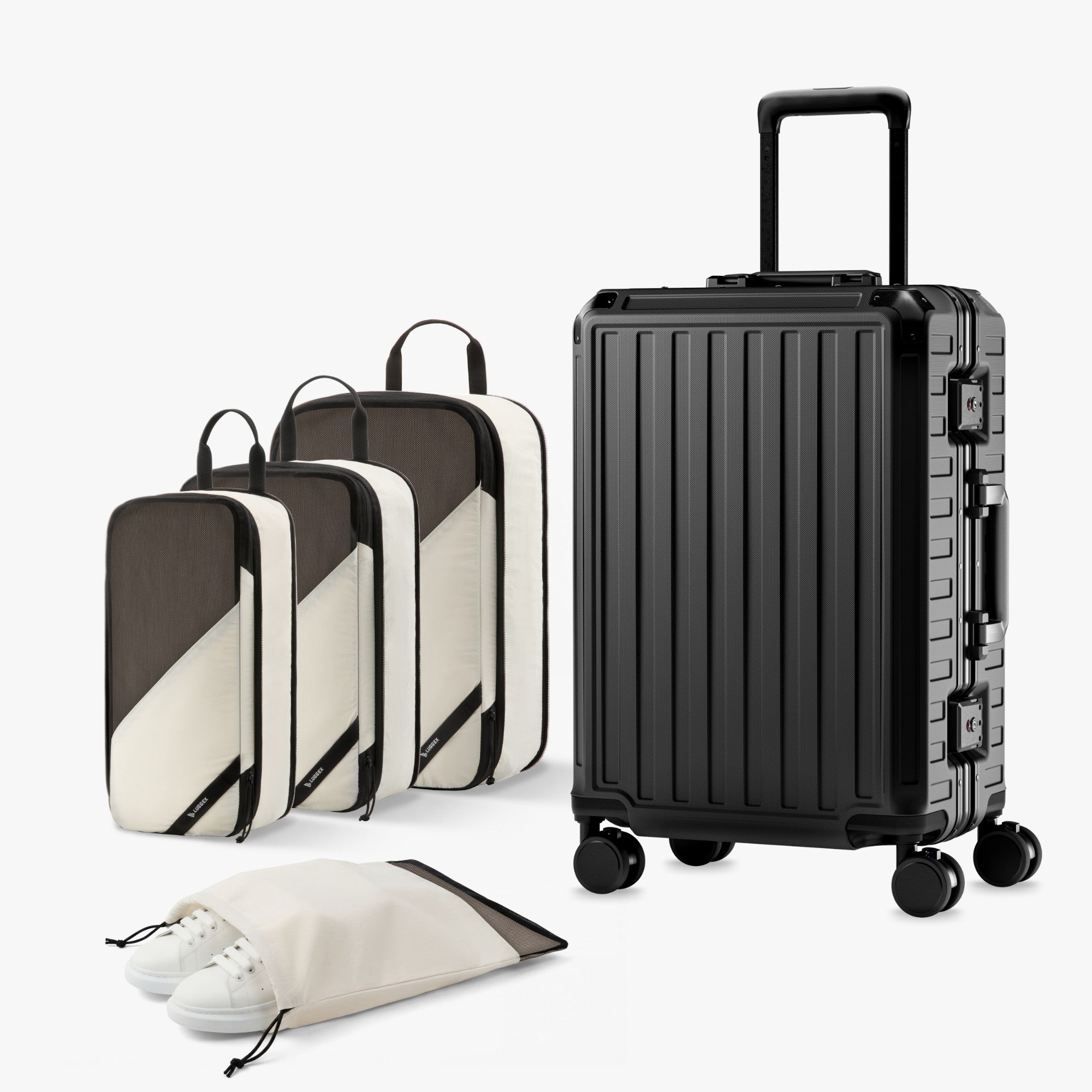 LUGGEX ZX Bigger Carry-on 21'' & Packing Cube Set | Zipperless