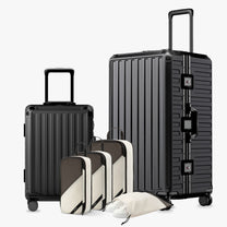 100% polycarbonate hard shell, and reinforced aluminum frame for durable protection and long-term travel use. 